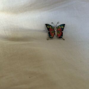 Multicolor Butterfly Brooch